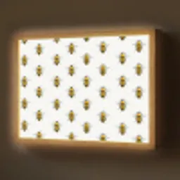 Bijen - Tijdloos - Wit Light Box met batterij (Wandlamp) middel 907 -z3d_website