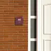Bordeauxrood - Modern Naambord Vierkant klein -sfeer3-XS