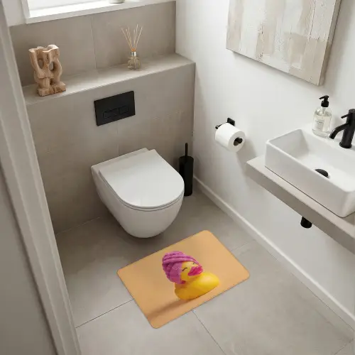 Badeend - Handdoek - Kleurrijk WCmat klein -sfeer1