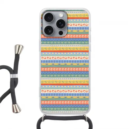 Zee - Sfeer - Oester - Garnaal Hoesje iPhone 16 Pro Max met koord klein 804 -3d