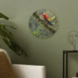 Ara - Jungle - Rood Akoestische PET Vilt - Rond klein -sfeer2