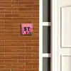 Roze tulpen - Traditioneel Naambord Vierkant klein -sfeer3-XS
