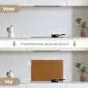Bruin - Aardetint - Effen kleur keuken achterwand spatscherm klein 900 -voor_na_NL