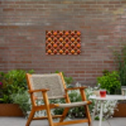 Patroon - Retro - Kleurrijk Tuinposter op houten frame 2 cm dik klein 845 -sfeer3