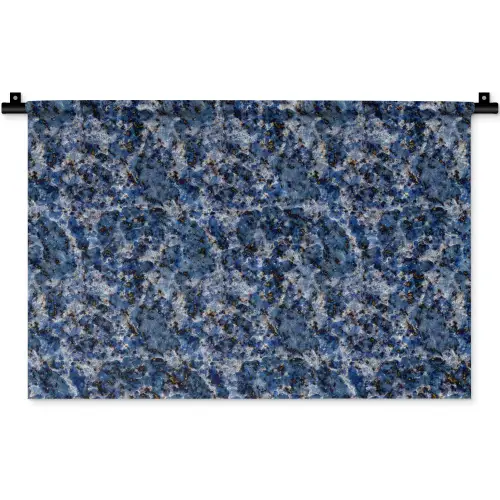 Graniet - Blauw - Koel Wandkleed katoen klein 269 -zz3d