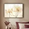 Droogbloemen - Beige - Planten - Wit Textielframe - compleet frame klein -sfeer1