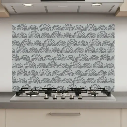 Grijs - Bogen - Patroon keuken achterwand spatscherm klein 900 -3d_website