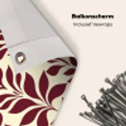 Abstract - Bladeren - Burgundy Balkonbeschermer Duitsland klein 596 -closeup_NL