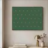 Donkergroen - Modern - Patroon - Goud Textielframe zwart klein 947 -sfeer2