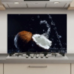 Kokosnoot - Stilleven - Water - Zwart - Fruit keuken achterwand spatscherm klein -3d_website