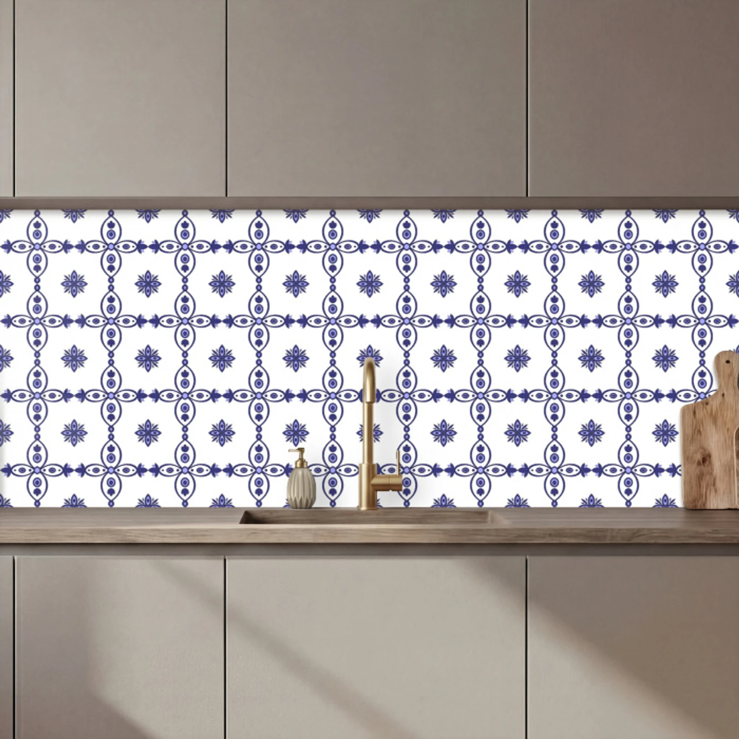 Portugal - Patronen - Blauw keuken achterwand 2 middel 871 zz_3dshopping