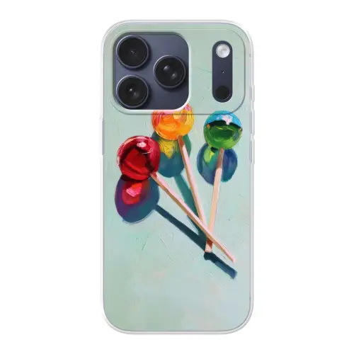 Lollys - Schaduw - Drie - Blauw Telefoonhoesje iPhone 17 Pro klein -3d