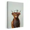 Schotse Hooglander - Bruin - Hoorns - Kokskleding KitchenYeah - Keuken - Canvas klein -3d