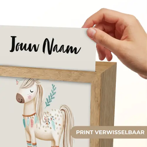 Pony - Lichtbruin - Vlekken - Veren Light Box met kabel (Kinderlampje) klein -USP_websiteprintNL
