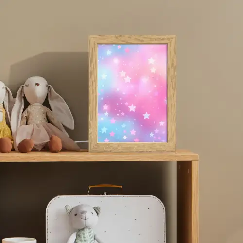 Sterren - Roze - Blauw Light Box met kabel klein -sfeer2_kind