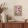 Bloemen - Roze - Glasmozaïek Light Box met kabel (Tafellamp) klein -sfeer2
