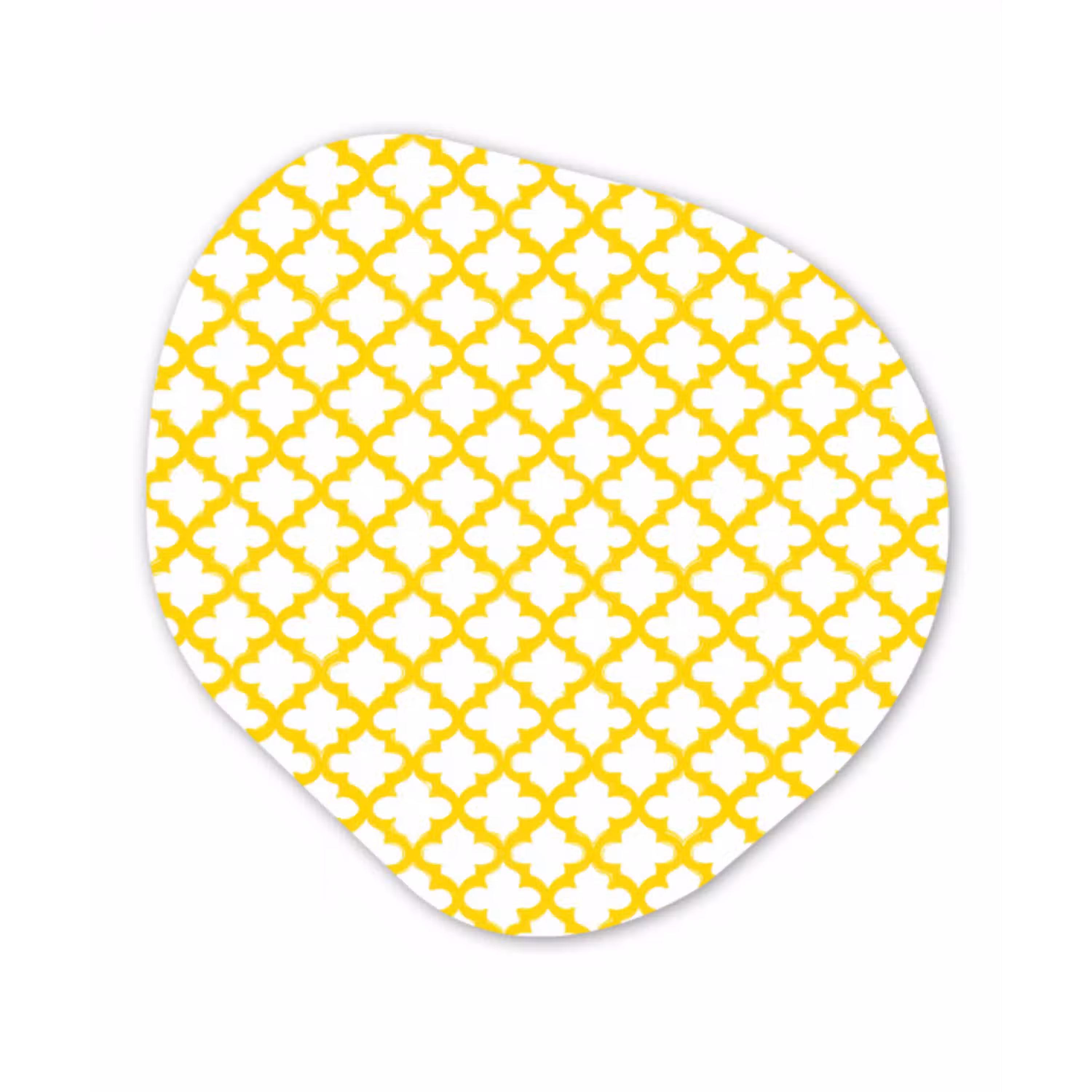 Patroon - Geometrisch - Klassiek - Geel Wandcirkel Organisch Forex 3mm klein 629 -3d