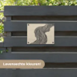 Golvend - Lijnen - Abstract - Silhouet tuinposter los doek klein -sfeer3