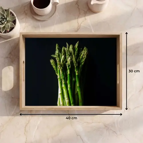 Asperges - Felgroen Dienblad Rechthoek middel -USP_Formaat