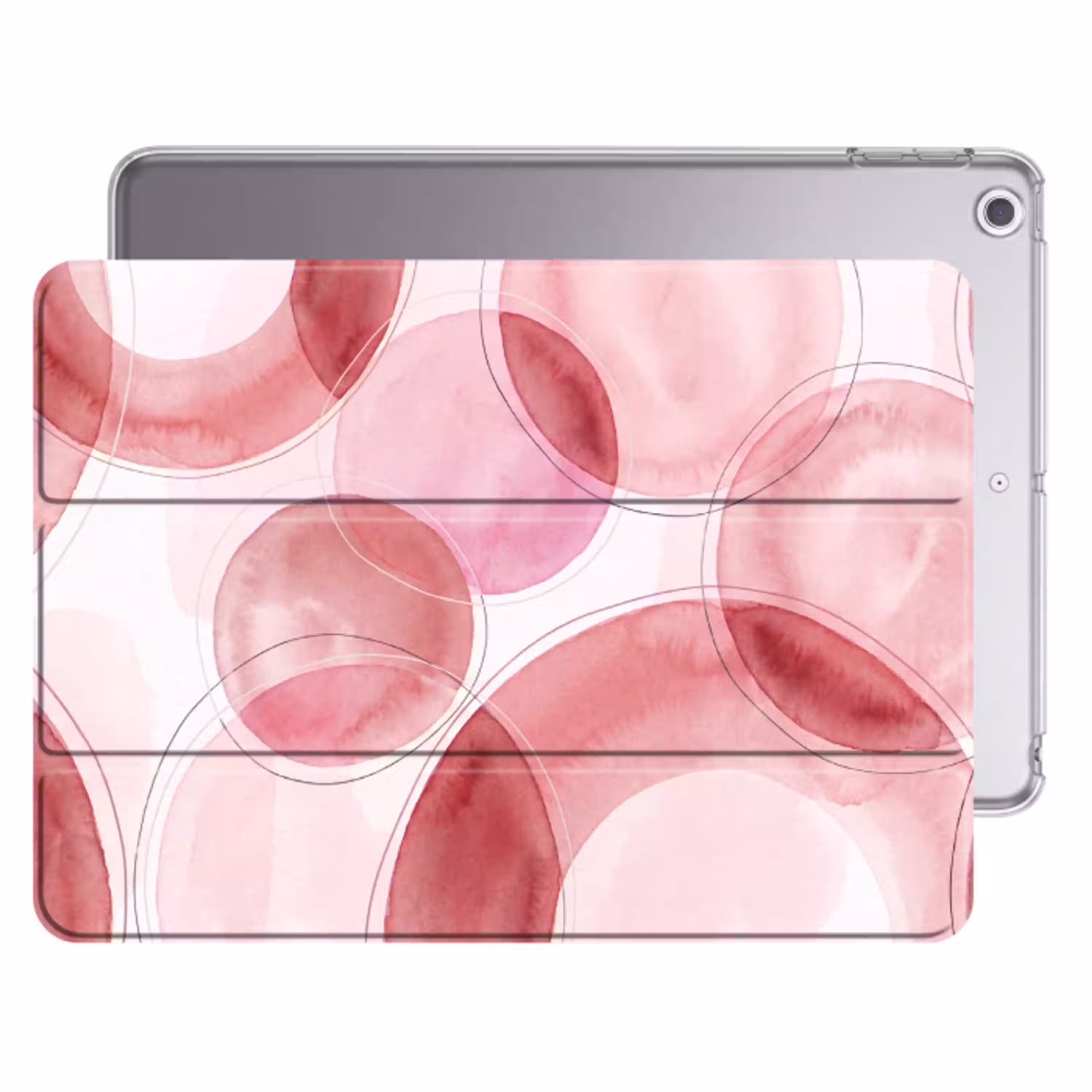 Abstract - Cirkels - Modern - Roze - Kunst Apple iPad 2017 middel -threedimensional_3d_global