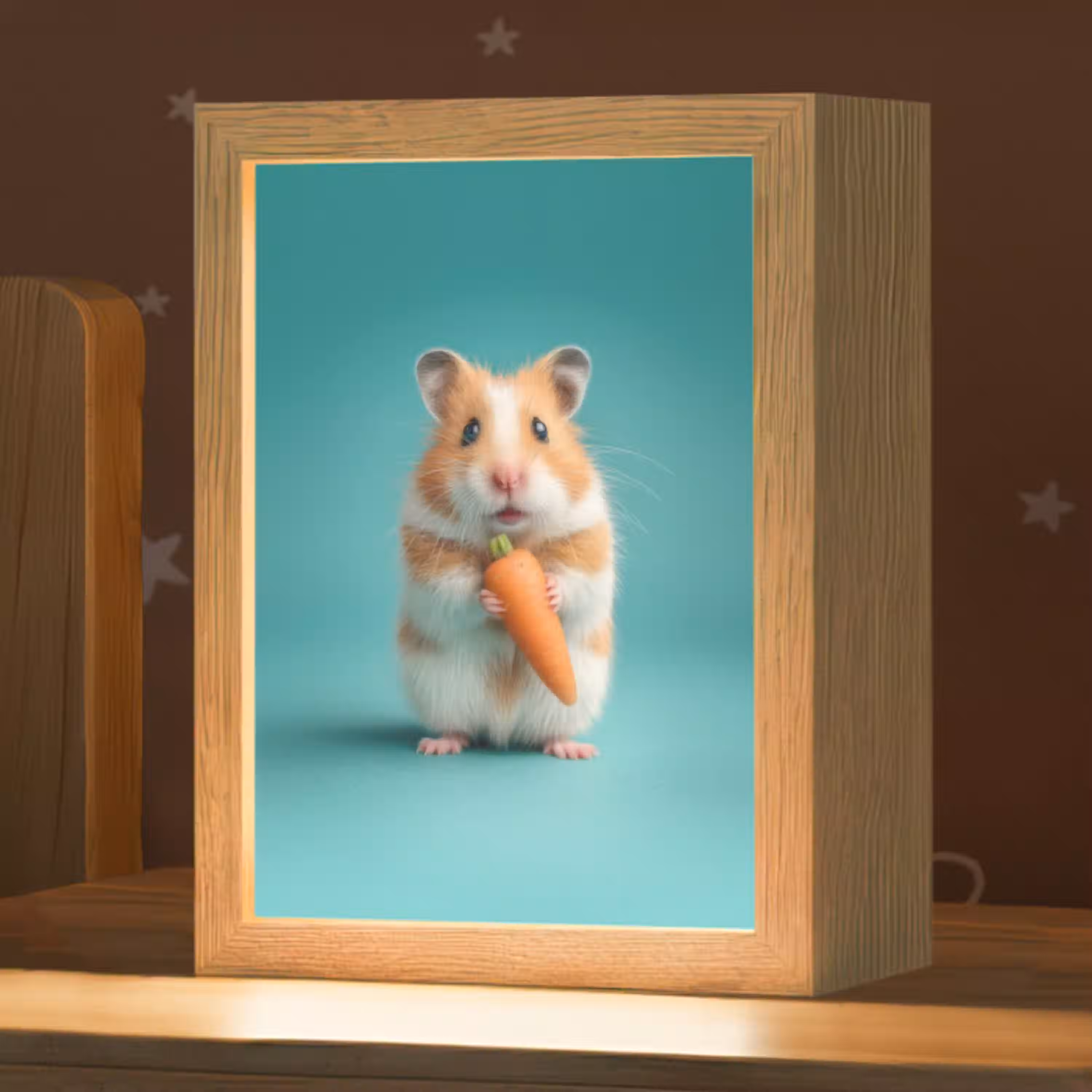 Hamster - Wortel - Blauw Light Box met kabel klein -zzz_3d_website