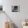 Vrouw - Pasta - Zwart - Wit tuinposter los doek klein -sfeer8