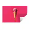 Schepijs - Roze - Hoorntje Muursticker klein -3d
