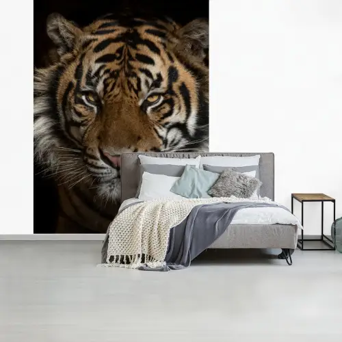 Tijger - Wilde dieren - Portret fotobehang vinyl groot -slaapkamer