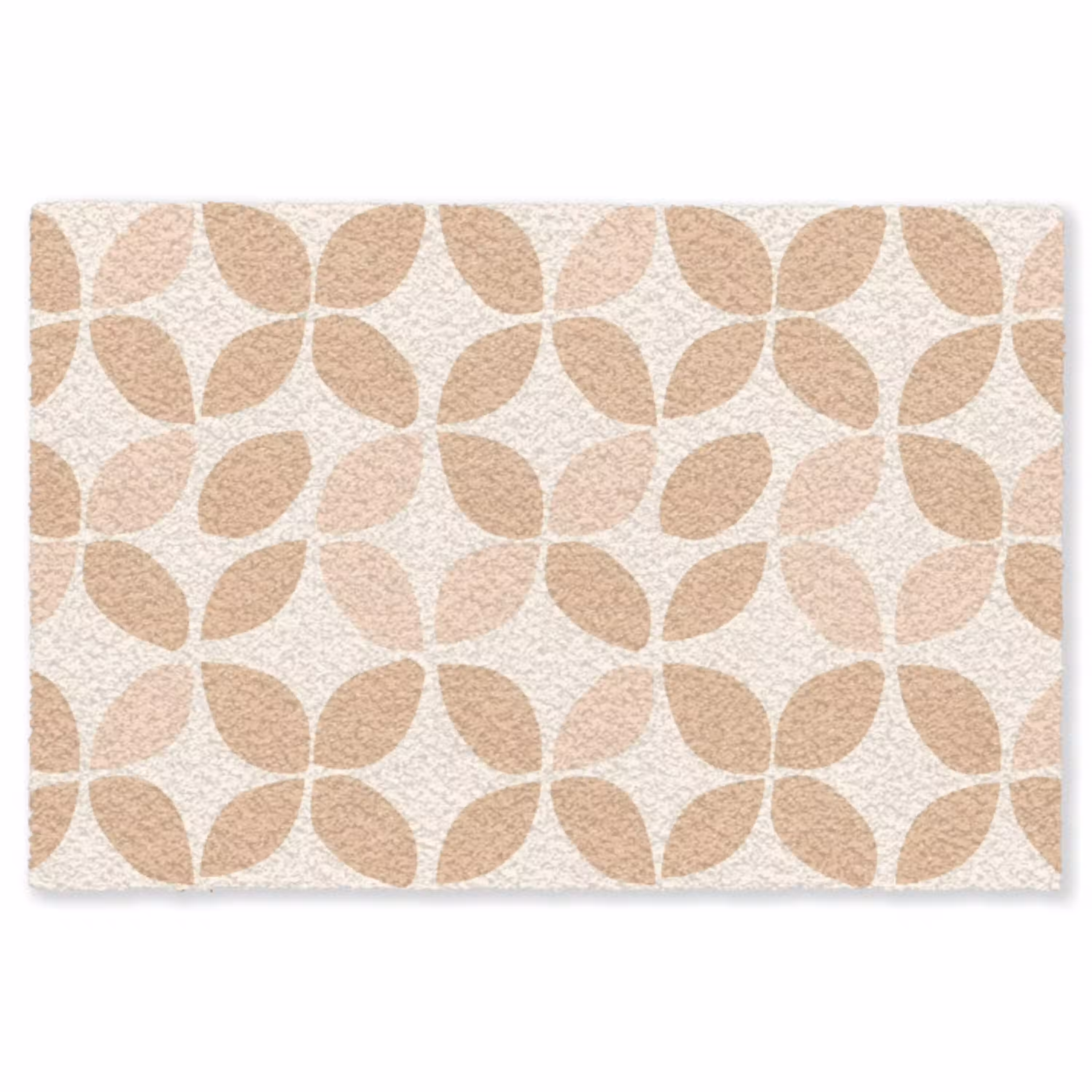 Beige - Bladeren - Minimalistisch - Patroon Vloerkleed Rechthoek klein 1091 -3d