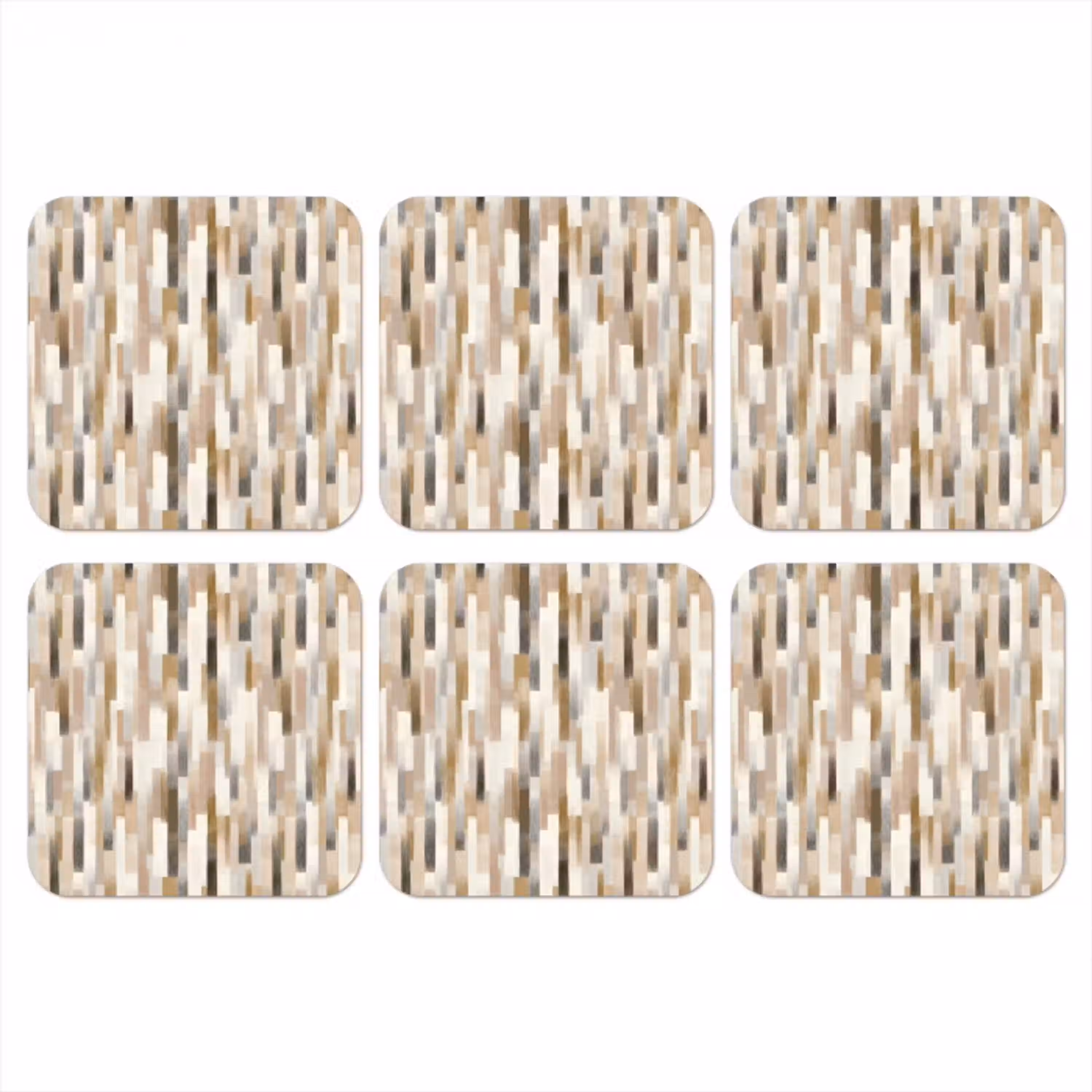 Abstract - Patroon - Kwaststreken onderzetter kurk middel 366 -3d