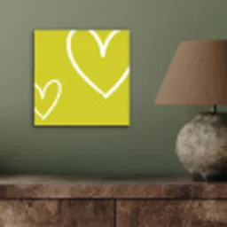 Groen - Hartjes - Wit aluminium wit klein -sfeer2