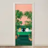 Badkamer - Kattenparade - Kleurrijk deurposter klein -3d_beige