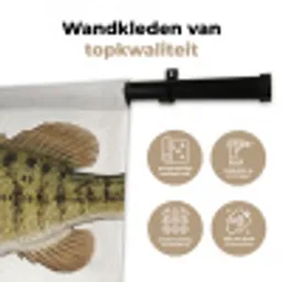 Vissen - Natuur - Vintage Wandkleed katoen klein -sfeer2