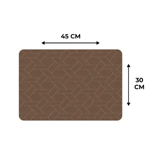 Bruin - Roze - Patroon Placemat vinyl groot 368 -specs