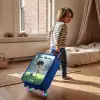 Jongen - Stadion - Voetbal - Zonlicht Kinderkoffer - Blauw klein -sfeer1