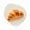 Croissant - Brood - Beige Wandcirkel Organisch Plexiglas middel -3d