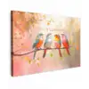 Vogels - Tak - Quote - Roze canvas 2cm klein -z3d