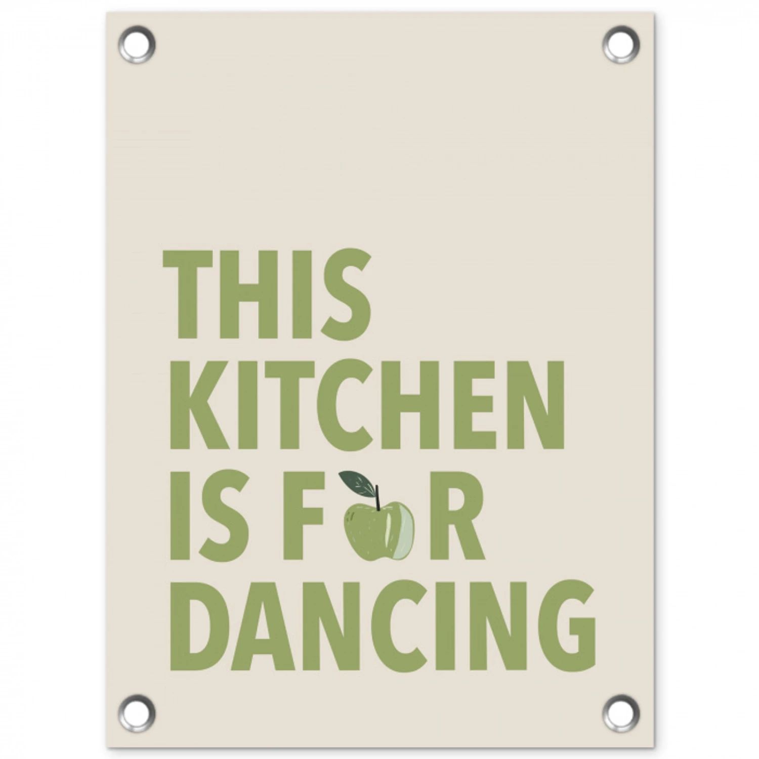 Quote - Appel - Illustratie tuinposter los doek klein -3d