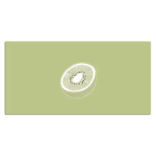 Kiwi - Lijntekening - Minimalistisch - Groen Muismat XXL klein -3d_leeg