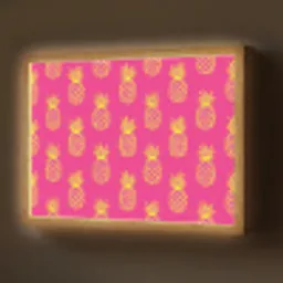 Ananas - Trendy - Roze Light Box met batterij (Wandlamp) middel 907 -z3d_website