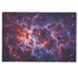 Space - Stars - Abstract - Colorful Deurmat klein -zkaufland3d