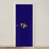 Blauw - Geel - Fijn deurposter klein -3d_beige