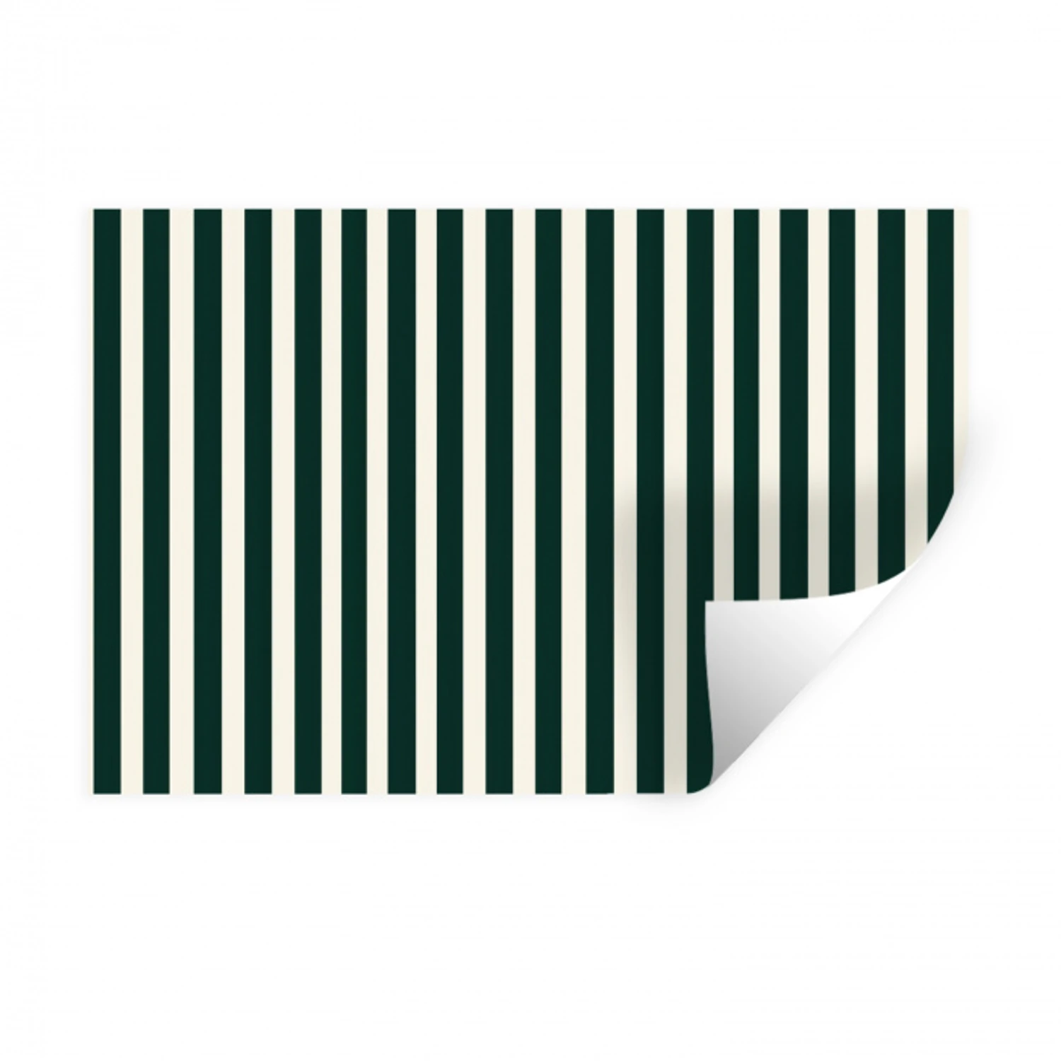 Strepen - Klassiek - Groen Muursticker klein 286 -3d