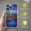 Grachten Amsterdam - Huizen - Stad - Kleurrijk Hoesje iPhone 16 Pro Max met koord klein -sfeer2_DE