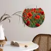 Bloemen - Klaprozen - Natuur - Rood Wandcirkel kunststof plaat 5mm dik klein -sfeer4