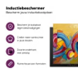 Abstract - Cirkels - Schilderij - Kleurrijk - Dynamisch Inductie beschermer vinyl 3mm middel -zzzzzzz-cc-usp
