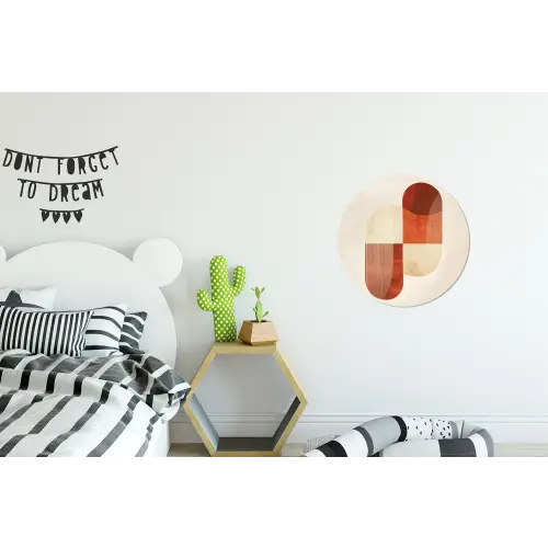 Bogen - Beige - Vormen Wandcirkel aluminium klein -kinderkamer