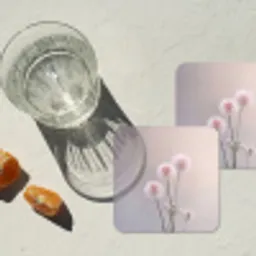 Bloemen - Bollen - Roze onderzetter kurk middel -sfeer4