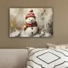 Sneeuwpop - Winter - Sneeuw - Beige canvas 2cm klein -sfeer3