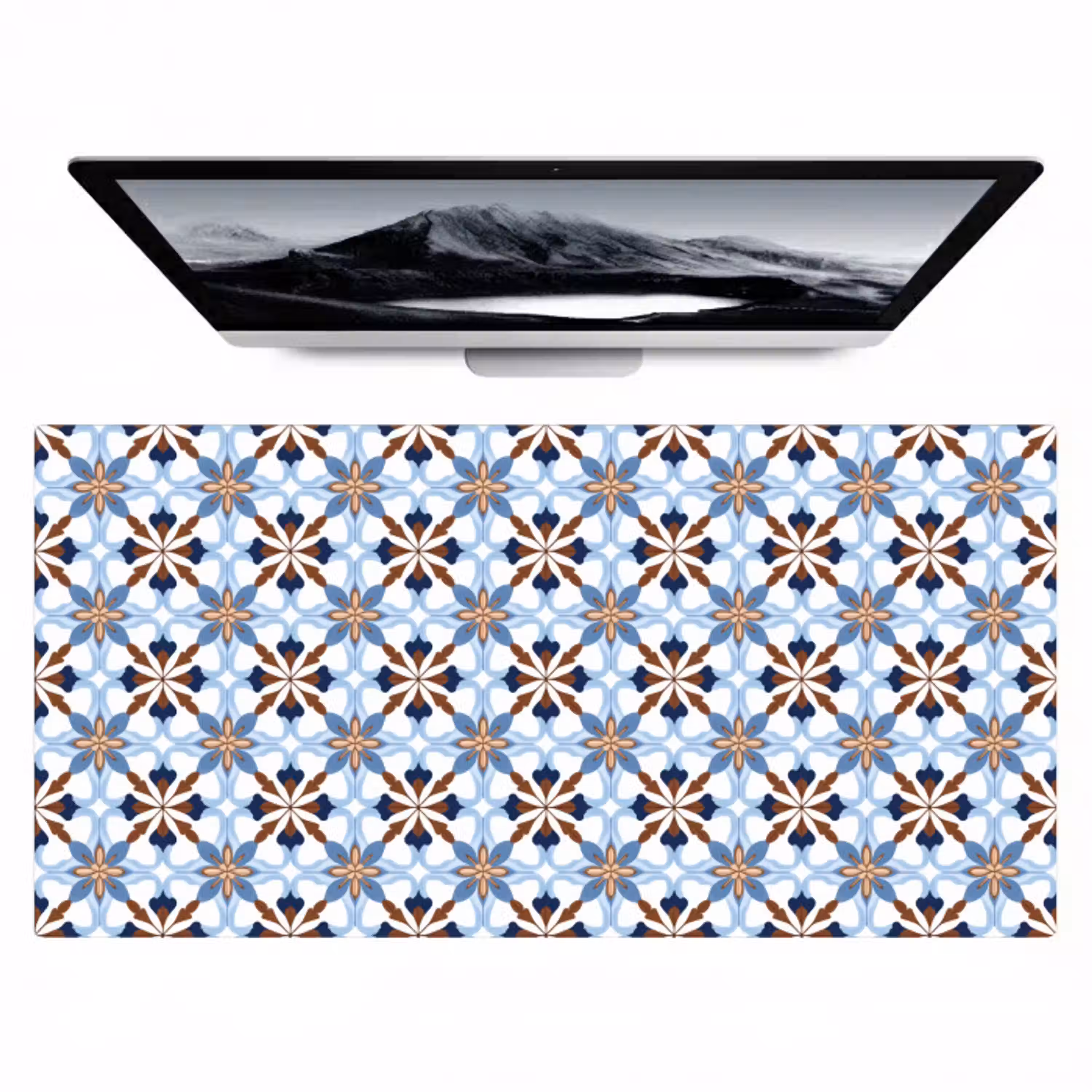 Ornament - Tegel - Kleurrijk Muismat XXL klein 681 -zzz3d